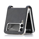 For Samsung Galaxy Z Flip 4 5G Folding Litchi Texture Card Wallet Phone Case(Black)