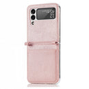 For Samsung Galaxy Z Flip 4 5G Folding Litchi Texture Card Wallet Phone Case(Pink)