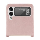 For Samsung Galaxy Z Flip 4 5G Folding Litchi Texture Card Wallet Phone Case(Pink)