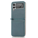 For Samsung Galaxy Z Flip 4 5G Folding Litchi Texture Card Wallet Phone Case(Green)
