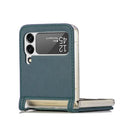 For Samsung Galaxy Z Flip 4 5G Folding Litchi Texture Card Wallet Phone Case(Green)