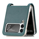 For Samsung Galaxy Z Flip 4 5G Folding Litchi Texture Card Wallet Phone Case(Green)