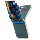 For Samsung Galaxy Z Flip 4 5G Folding Litchi Texture Card Wallet Phone Case(Green)