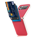 For Samsung Galaxy Z Flip 4 5G Folding Litchi Texture Card Wallet Phone Case(Red)