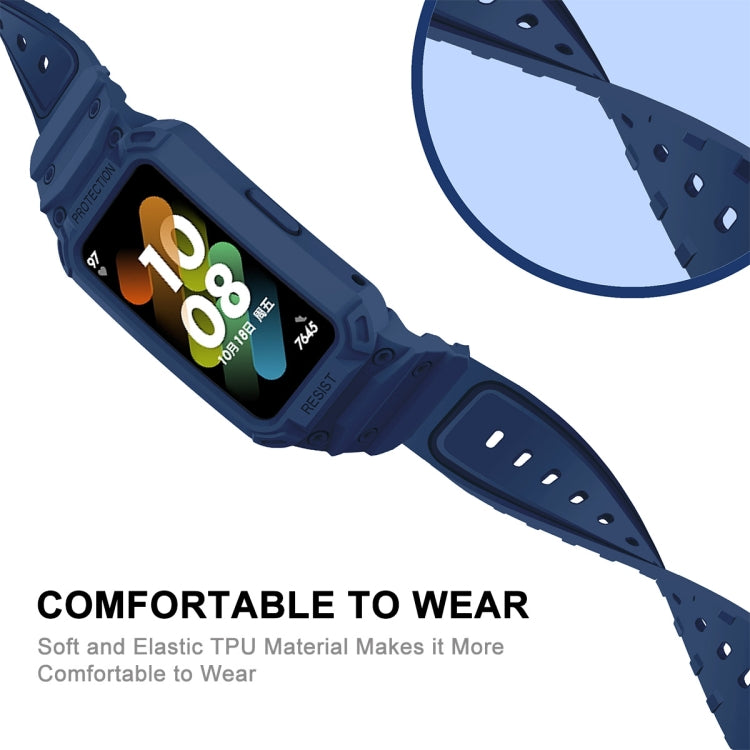 For Huawei Band 6 / 7 / Honor Band 6 JSM Integrated TPU Adjustable Elastic Watch Band (Army Green)