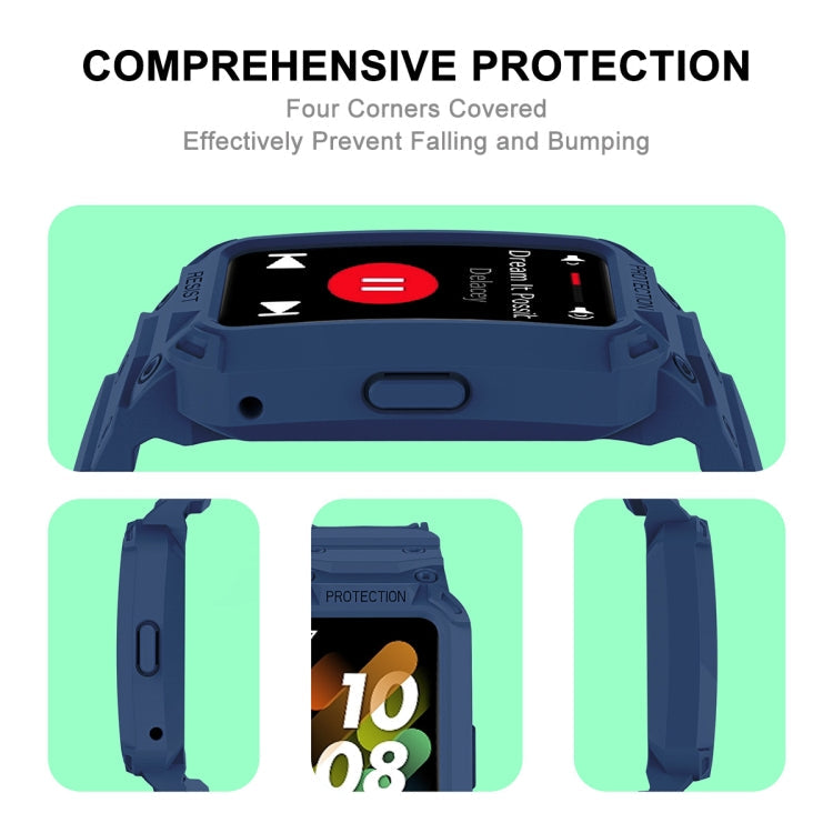 For Huawei Band 6 / 7 / Honor Band 6 JSM Integrated TPU Adjustable Elastic Watch Band (Army Green)