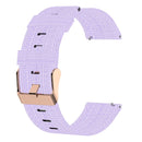 For Samsung Galaxy Watch 4 Classic 42mm 20mm Nylon Woven Watch Band(Light Purple)