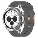 For Samsung Galaxy Watch 4 Classic 42mm 20mm Nylon Woven Watch Band(Dark Grey)