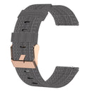 For Samsung Galaxy Watch 4 Classic 42mm 20mm Nylon Woven Watch Band(Dark Grey)