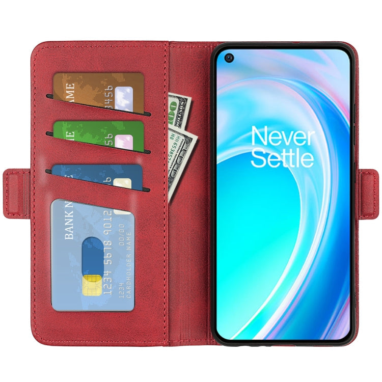 For OnePlus Nord CE 2 Lite Dual-side Magnetic Buckle Horizontal Flip Leather Phone Case(Red)