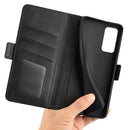 For Samsung Galaxy M13 4G Dual-side Magnetic Buckle Horizontal Flip Leather Phone Case(Black)
