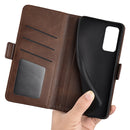 For Samsung Galaxy M13 4G Dual-side Magnetic Buckle Horizontal Flip Leather Phone Case(Brown)