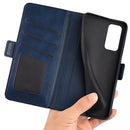 For Samsung Galaxy M13 4G Dual-side Magnetic Buckle Horizontal Flip Leather Phone Case(Dark Blue)