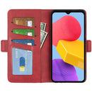 For Samsung Galaxy M13 4G Dual-side Magnetic Buckle Horizontal Flip Leather Phone Case(Red)