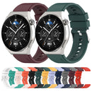 For Huawei Watch GT Runner 22mm Protruding Head Silicone Strap Silver Buckle(White)