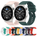 For Huawei Watch GT3 46mm 22mm Protruding Head Silicone Strap Silver Buckle(Navy Blue)