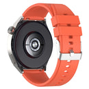 For Huawei Watch GT 42mm/46mm / GT2 46mm 22mm Protruding Head Silicone Strap Silver Buckle(Orange)