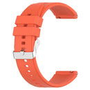 For Huawei Watch GT 42mm/46mm / GT2 46mm 22mm Protruding Head Silicone Strap Silver Buckle(Orange)