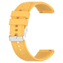 For Huawei Watch GT 42mm/46mm / GT2 46mm 22mm Protruding Head Silicone Strap Silver Buckle(Yellow)