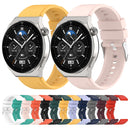 For Huawei Watch GT 42mm/46mm / GT2 46mm 22mm Protruding Head Silicone Strap Silver Buckle(Gray)