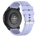 Protruding Head Silicone Strap Silver Buckle For Samsung Galaxy Watch 42mm 20mm(Purple)