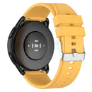 Protruding Head Silicone Strap Silver Buckle For Samsung Galaxy Watch 42mm 20mm(Yellow)