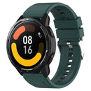 Protruding Head Silicone Strap Silver Buckle For Samsung Galaxy Watch 42mm 20mm(Dark Green)