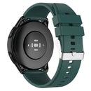 Protruding Head Silicone Strap Silver Buckle For Samsung Galaxy Watch 42mm 20mm(Dark Green)
