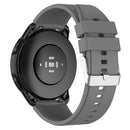 Protruding Head Silicone Strap Silver Buckle For Samsung Galaxy Watch 42mm 20mm(Gray)