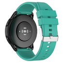 Protruding Head Silicone Strap Silver Buckle For Samsung Galaxy Watch 42mm 20mm(Teal Green)