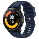 Protruding Head Silicone Strap Silver Buckle For Samsung Galaxy Watch 42mm 20mm(Navy Blue)