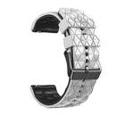 For Samsung Gear S3 Frontier 22mm Football Pattern Two-Color Silicone Strap(White+Black)