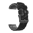 For Samsung Gear S3 Frontier 22mm Football Pattern Two-Color Silicone Strap(Black+Grey)