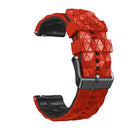 For Samsung Gear S3 Frontier 22mm Football Pattern Two-Color Silicone Strap(Red+Black)