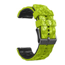 For Samsung Gear S3 Frontier 22mm Football Pattern Two-Color Silicone Strap(Green+Black)