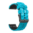 For Samsung Gear S3 Frontier 22mm Football Pattern Two-Color Silicone Strap(Blue+Black)