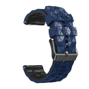 For Samsung Gear S3 Frontier 22mm Football Pattern Two-Color Silicone Strap(Midnight Blue + Black)