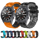 For Samsung Gear S3 Frontier 22mm Football Pattern Two-Color Silicone Strap(Red+Black)