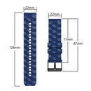 For Samsung Gear S3 Frontier 22mm Football Pattern Two-Color Silicone Strap(Red+Black)