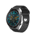 For Amazfit GTS 2 Mini 20mm Corrugated Silicone Watch Band(Black)