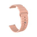 For Amazfit GTS 2 Mini 20mm Corrugated Silicone Watch Band(Sand Pink)