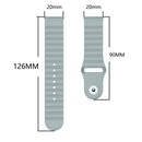 For Amazfit GTS 2 Mini 20mm Corrugated Silicone Watch Band(Black)
