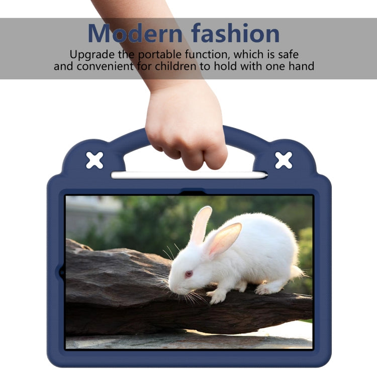 For Samsung Galaxy Tab A7 10.4 2020 T500/T505 Handle Kickstand Children EVA Shockproof Tablet Case(Navy Blue)