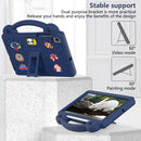 For Samsung Galaxy Tab A7 10.4 2020 T500/T505 Handle Kickstand Children EVA Shockproof Tablet Case(Navy Blue)