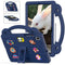 For Samsung Galaxy Tab A7 10.4 2020 T500/T505 Handle Kickstand Children EVA Shockproof Tablet Case(Navy Blue)