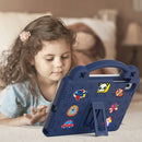 For Samsung Galaxy Tab A7 10.4 2020 T500/T505 Handle Kickstand Children EVA Shockproof Tablet Case(Navy Blue)