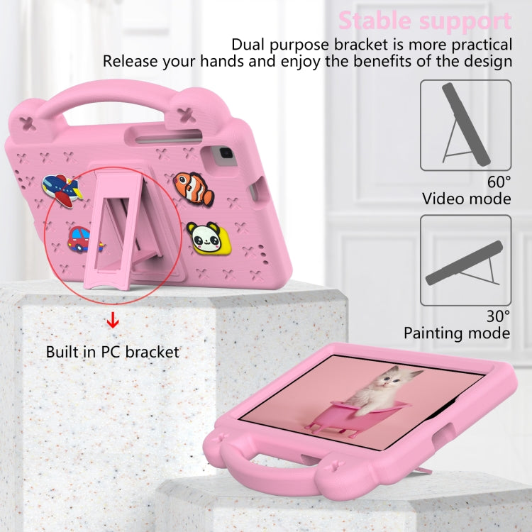 For Samsung Galaxy Tab A 8.0 2019 T290 / T295 Handle Kickstand Children EVA Shockproof Tablet Case(Pink)