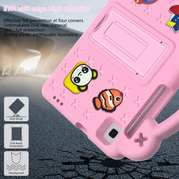 For Samsung Galaxy Tab A 8.0 2019 T290 / T295 Handle Kickstand Children EVA Shockproof Tablet Case(Pink)