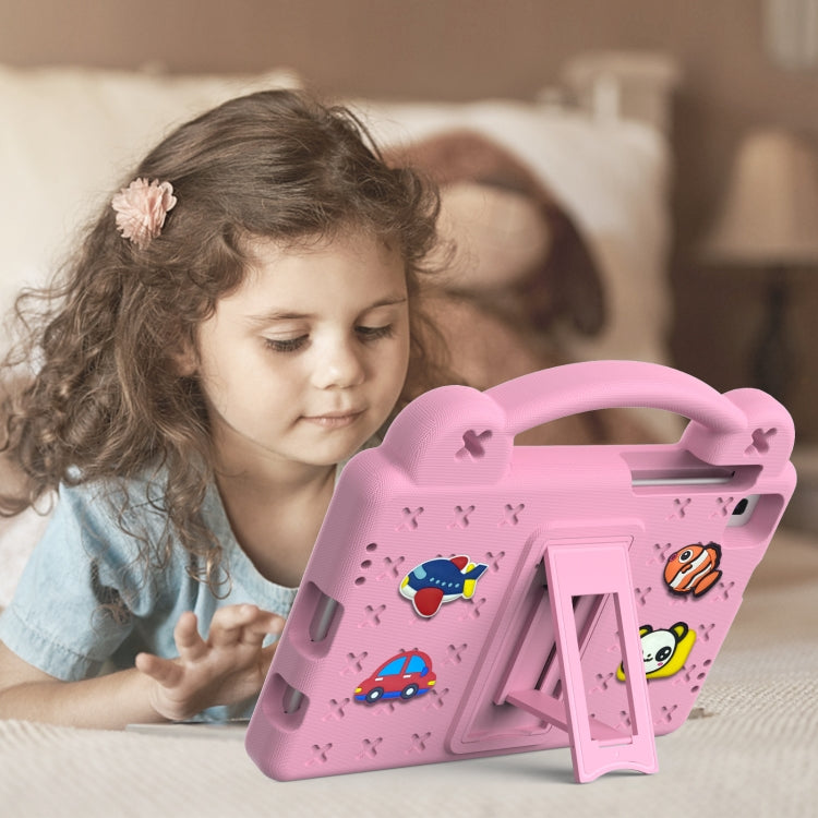 For Samsung Galaxy Tab A 8.0 2019 T290 / T295 Handle Kickstand Children EVA Shockproof Tablet Case(Pink)