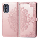 For Motorola Moto G42 Mandala Flower Embossed Leather Phone Case(Rose Gold)